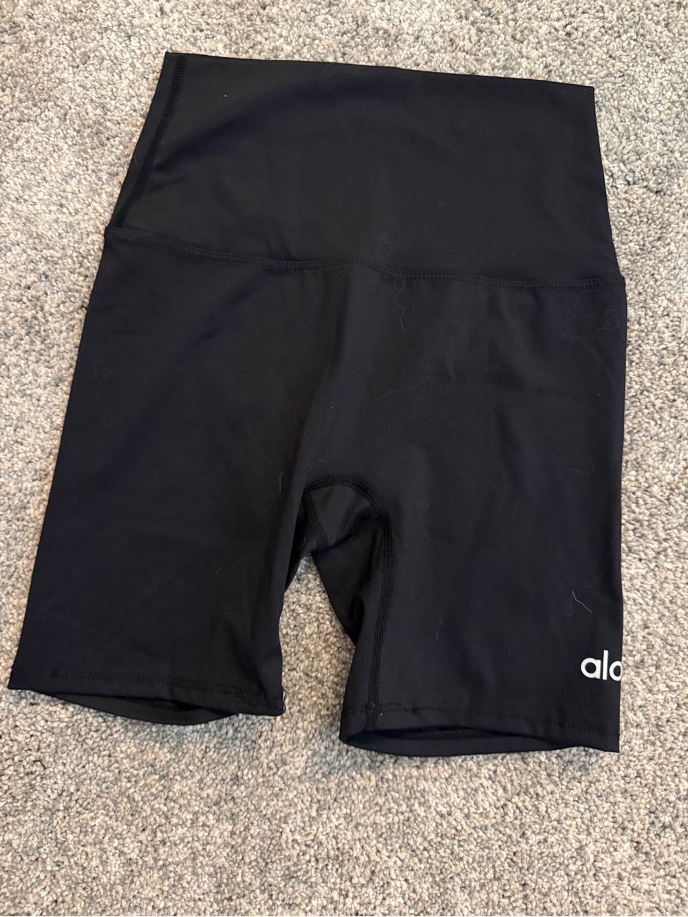 ALO Yoga Black High-Rise Bike Shorts Small